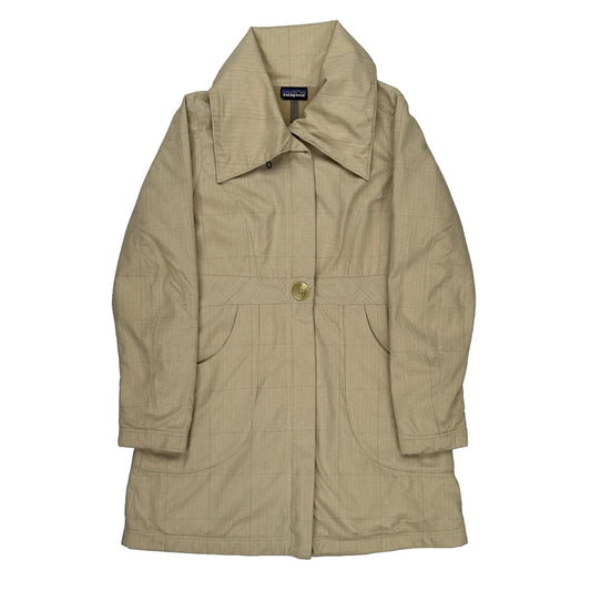 Patagonia Coat - Large Beige Polyester Blend