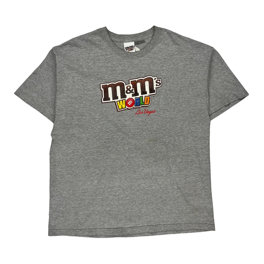 Las Vegas M&M'S Graphic T-Shirt - XL Grey Cotton