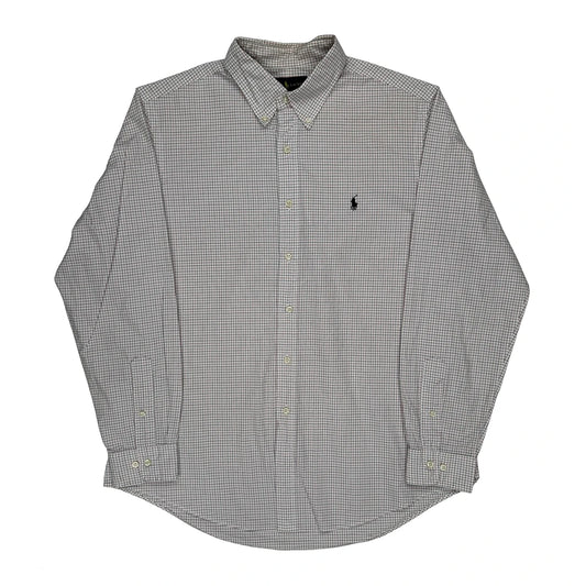 Vintage Ralph Lauren Checked Shirt - Large White Cotton