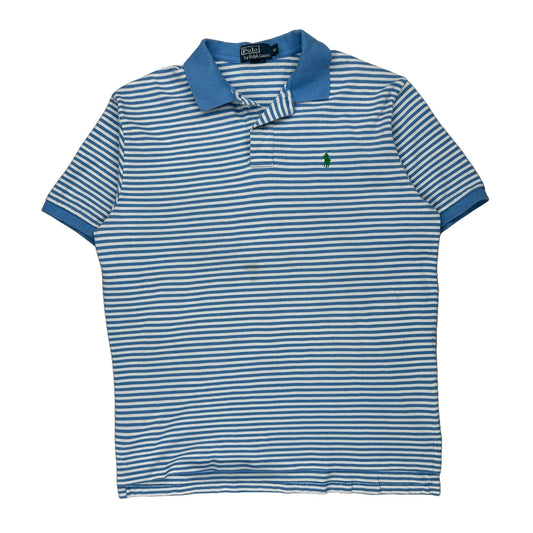 Polo By Ralph Lauren Striped Polo Shirt - XL Blue Cotton