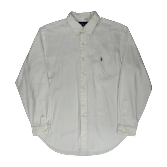 Classic Fit Ralph Lauren Shirt - Large White Cotton