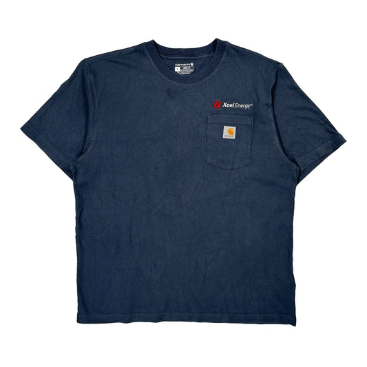 Xcel Energy Carhartt T-Shirt - Large Blue Cotton