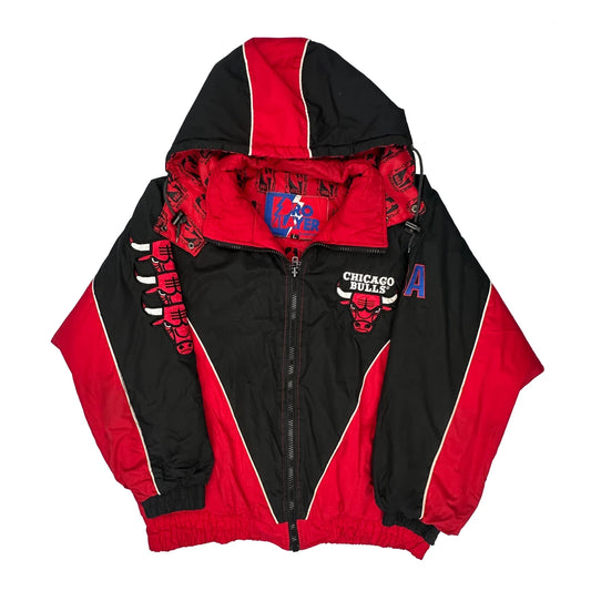 Chicago Bulls Pro Player Graphic Jacket - Large Red Polyester