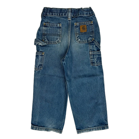 Age 4 Carhartt Carpenter Jeans - Small Light Wash Denim