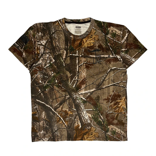 Vintage Russell Athletic Camo T-Shirt - XL Camo Cotton