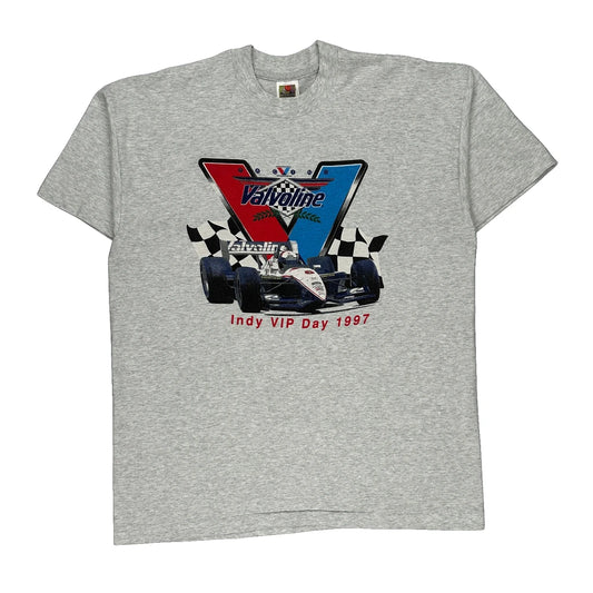 Indy Vip Day 1997 Fruit Of The Loom Single Stitch T-Shirt - XL Grey Cotton Blend