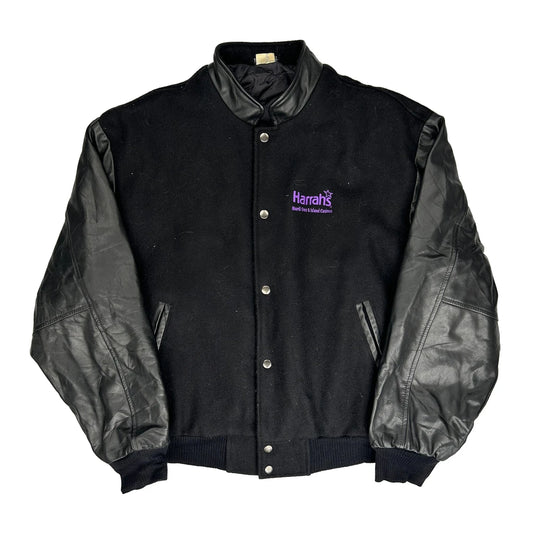 Unbranded College Varsity Jacket - XL Black Leather