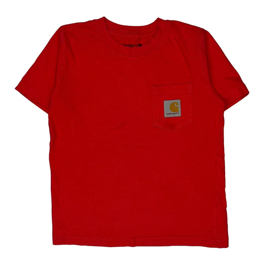 Age 5 Carhartt T-Shirt - 2XS Red Cotton