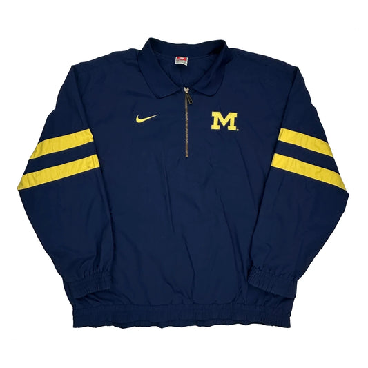 Michigan Nike College Windbreaker - XL Navy Polyester