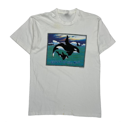 Voices Of The Sea Fruit Of The Loom Graphic T-Shirt - Large White Cotton