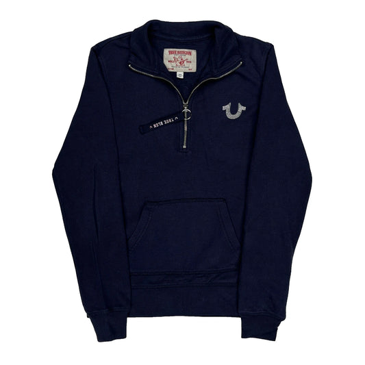 Vintage True Religion 1/4 Zip - Medium Navy Cotton