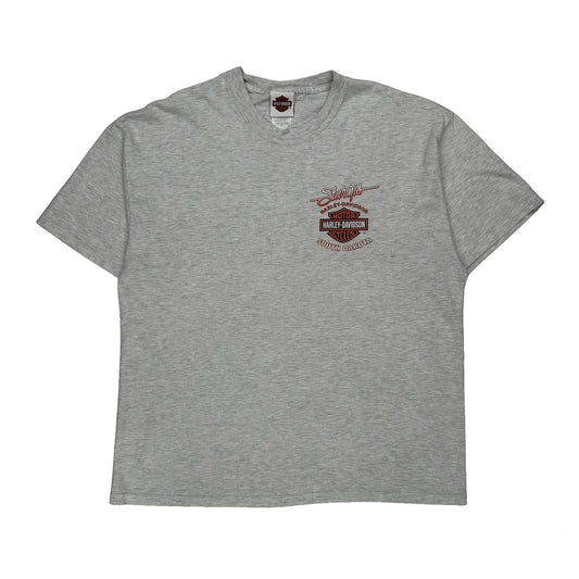 Vintage Sturgis Harley Davidson Graphic T-Shirt - XL Grey Cotton