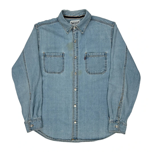 Levis Denim Shirt - Large Light Wash Denim