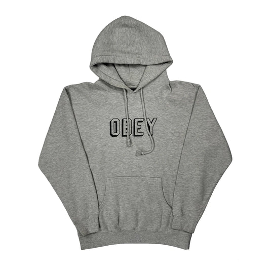 Vintage Obey Hoodie - Medium Grey Cotton