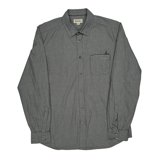Vintage Diesel Shirt - Large Grey Cotton