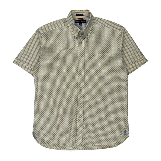 Tommy Hilfiger Checked Short Sleeve Shirt - Medium Blue Cotton
