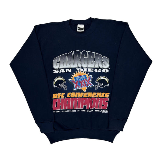 Made In USA Tultex San Diego Chargers Sweatshirt - Large Black Cotton