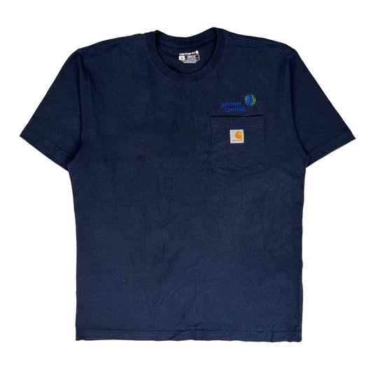 Vintage Carhartt T-Shirt - Medium Navy Cotton