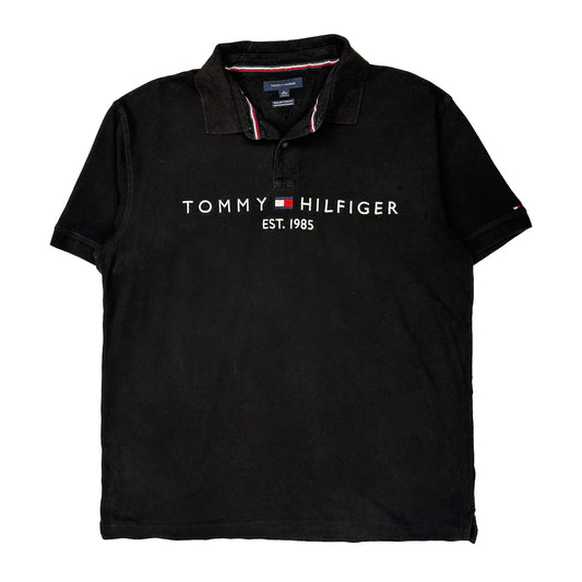 Tommy Hilfiger Polo Shirt - XL Black Cotton