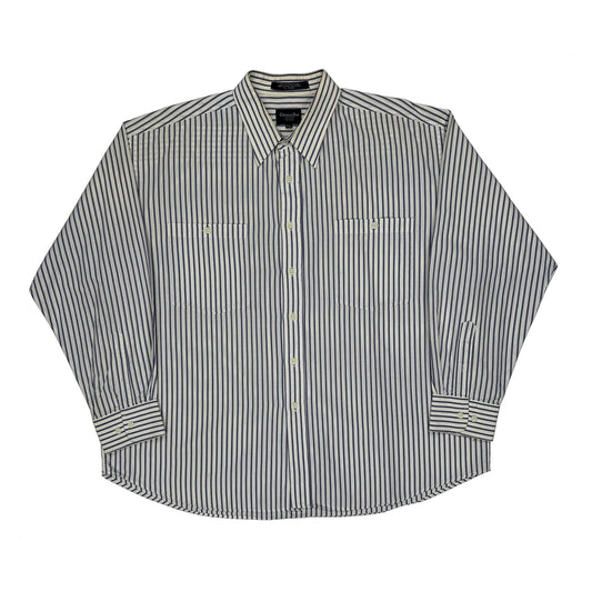 Christian Dior Striped Shirt - XL White Cotton