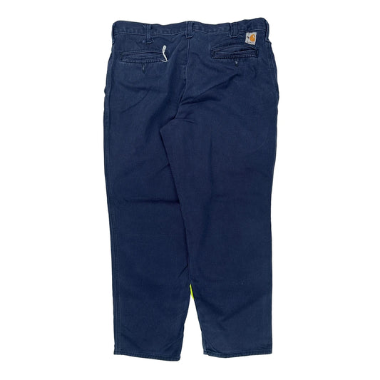 Carhartt Trousers - 36W 32L Navy Cotton Blend
