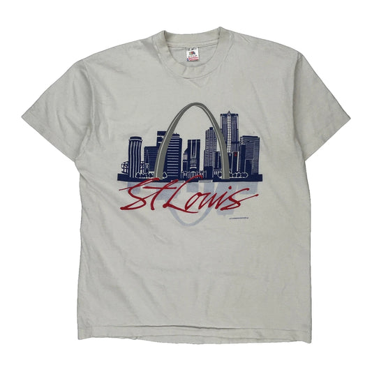 Fruit Of The Loom Graphic T-Shirt - XL White Cotton