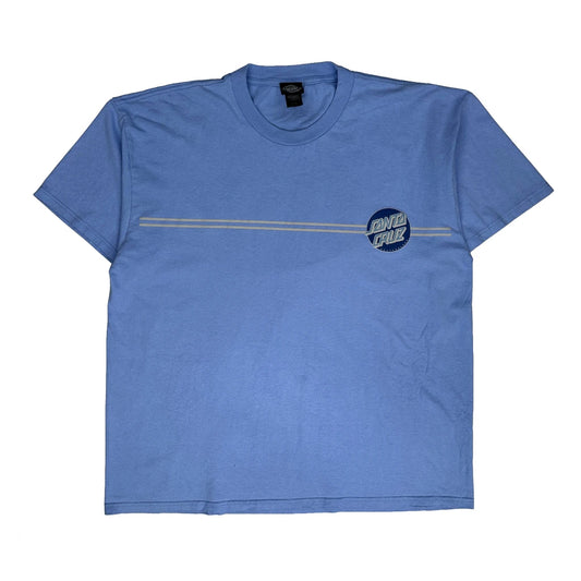 Vintage Santa Cruz Graphic T-Shirt - XL Blue Cotton