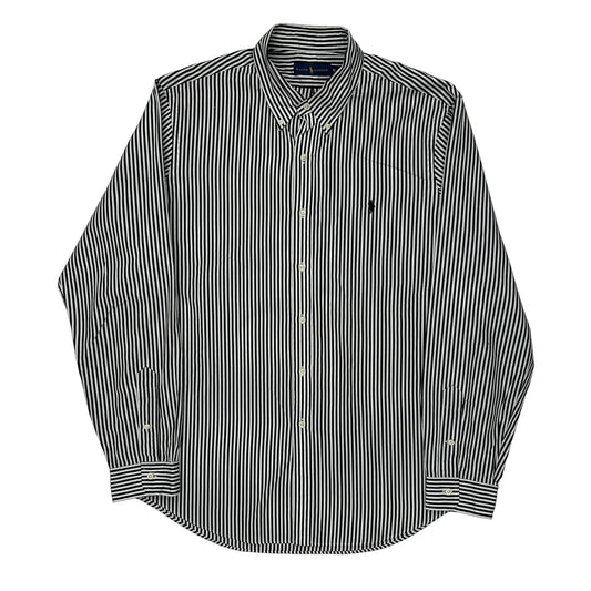 Ralph Lauren Striped Shirt - XL Black & White Cotton