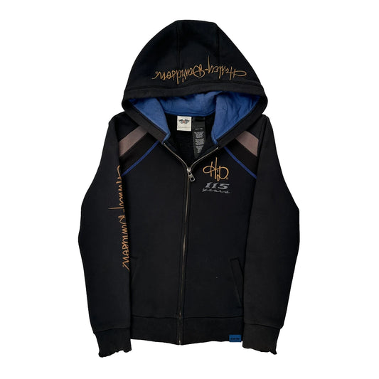 115 Years Anniversary Harley Davidson Graphic Hoodie - Medium Black Cotton Blend