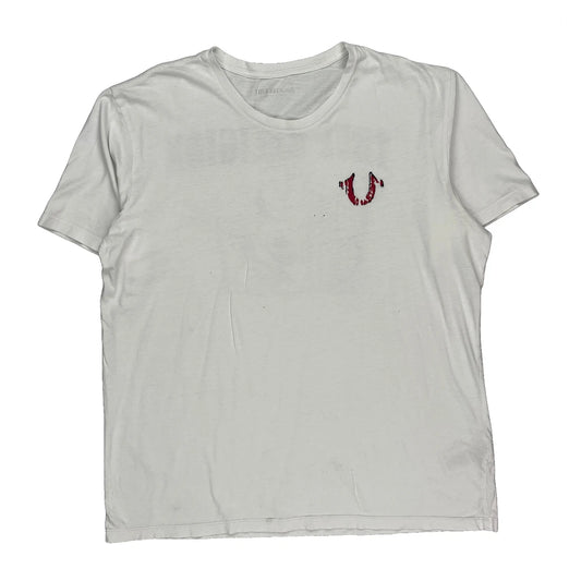 True Religion T-Shirt - Large White Cotton
