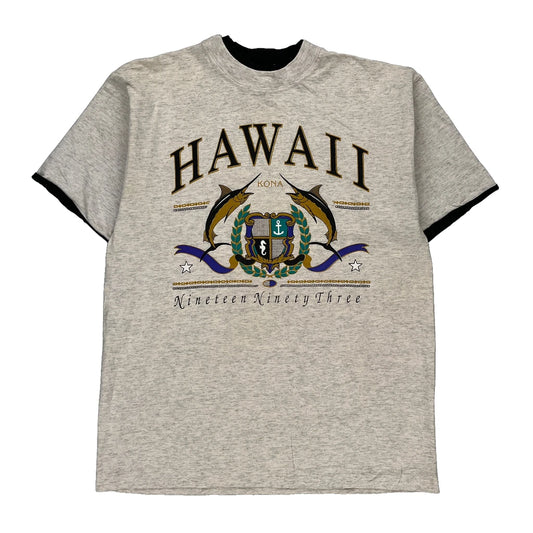 Hawaii Kona Model T Single Stitch T-Shirt - Medium Grey Cotton