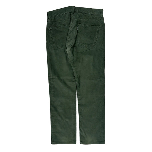 Vintage Levis Cord Trousers - 35W 32L Green Corduroy