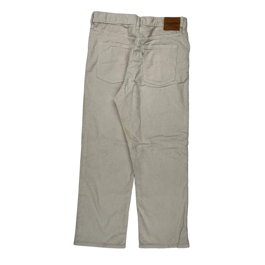 Levis Cord Trousers - 32″ Waist Beige Cotton