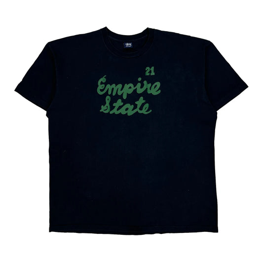 Empire State Stussy T-Shirt - 2XL Black Cotton