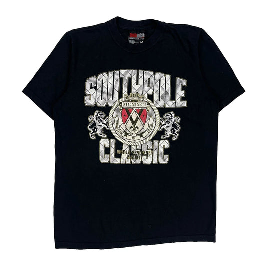 Vintage Classic Southpole Graphic T-Shirt - Medium Black Cotton