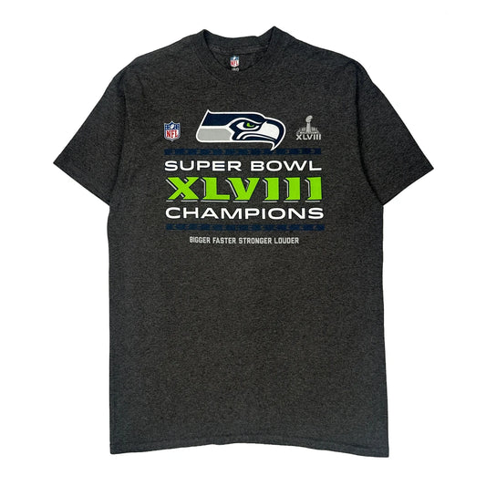 Vintage Seattle Seahawks Nfl T-Shirt - Large Grey Cotton Blend