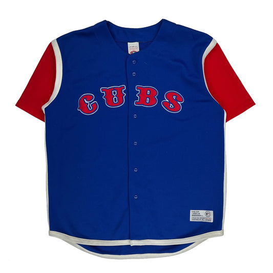 Vintage Cubs True Fan Mlb Jersey - Large Blue Polyester
