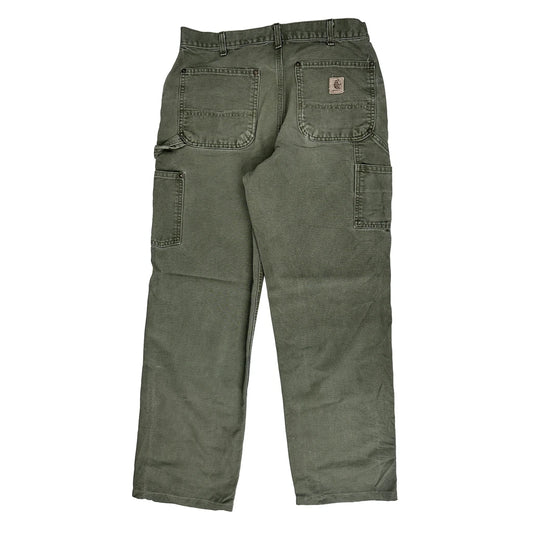 Vintage Mos Carhartt Double Knee Cargo Trousers - 30W 31L Khaki Cotton