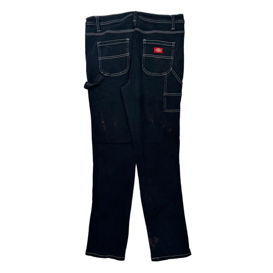 Dickies Carpenter Trousers - 31W 31L Black Cotton
