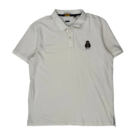 Polo Golf Polo Bear Ralph Lauren Polo Shirt - XL White Cotton