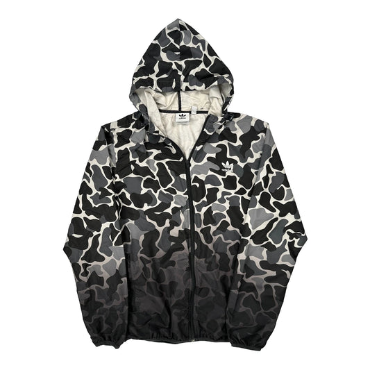 Vintage Adidas Camo Windbreaker - Medium Black Polyester