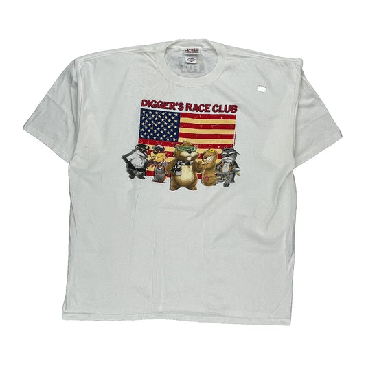 Nascar Chase Authentics Graphic T-Shirt - 3XL White Cotton