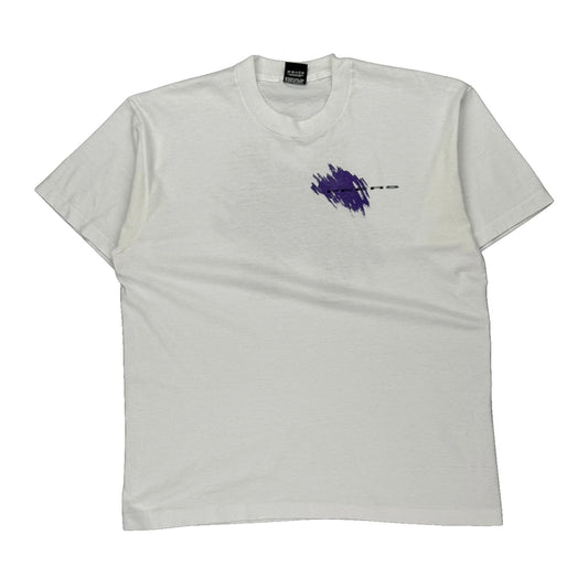 Screen Stars Graphic T-Shirt - XL Purple Cotton Blend