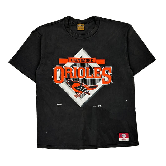 Baltimore Orioles Nutmeg Single Stitch T-Shirt - XL Black Cotton