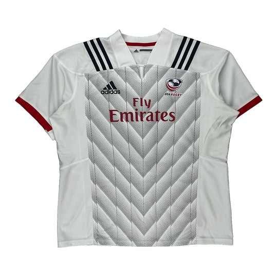 USA Rugby Adidas Rugby Shirt - 3XL White Polyester
