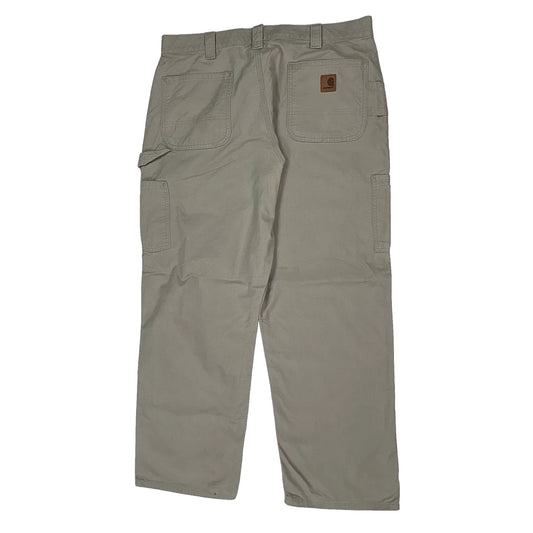 Carhartt Carpenter Trousers - 37W 30L Beige Cotton