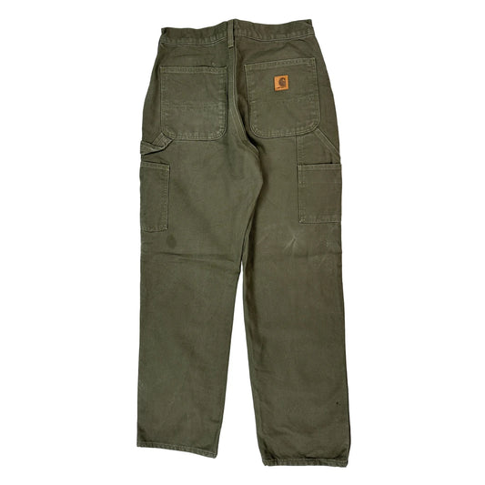 Carhartt Carpenter Trousers - 30W 31L Green Cotton