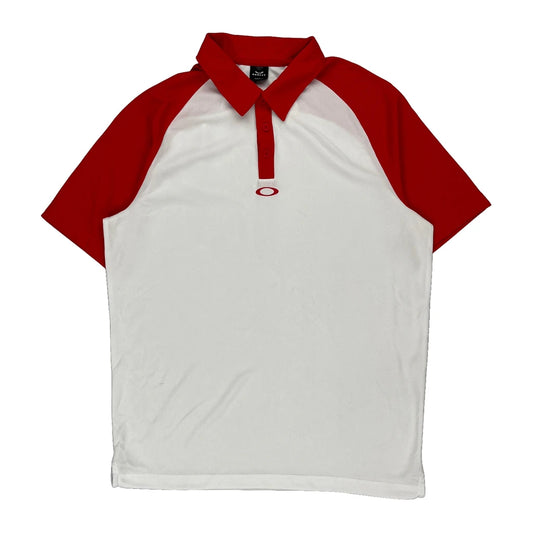 Oakley Polo Shirt - Medium White Polyester