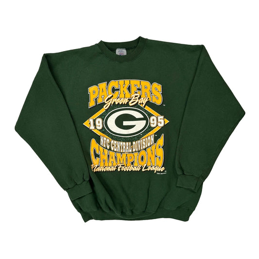 Green Bay Packers Logo Athletics Nfl Sweatshirt - Large Green Cotton