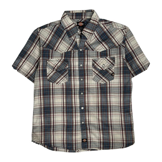Vintage Dickies Checked Short Sleeve Shirt - Large Multicoloured Cotton